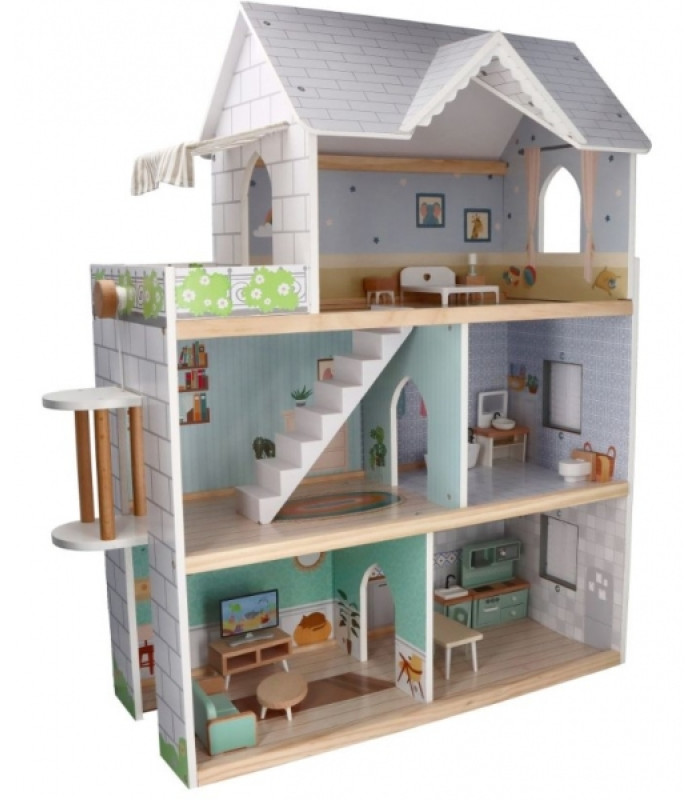 Veľký drevený domček pre bábiky
